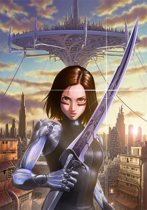 Alita Battle Angel Movie Illustration By Original Gunnm Manga Creator