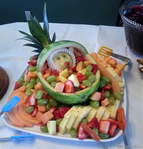Baby Shower Food Ideas Baby Carriage Fruit Salad Bowl