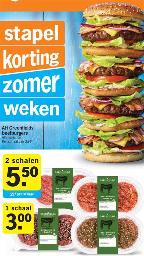 Ah Greenfields Beefburgers Schalen Indebuurt Den Bosch