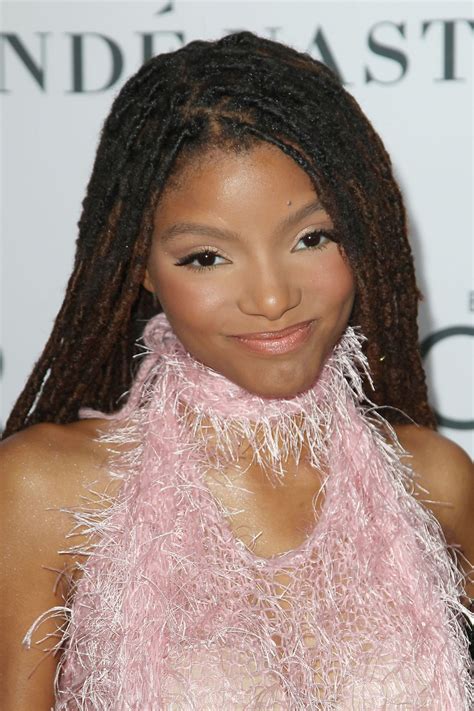 For disney, she wrote the song warrior, for the 2018 film, a wrinkle in time, which she performed with her sister, chloe. CHLOE and HALLE BAILEY at Glamour Women of the Year Summit ...