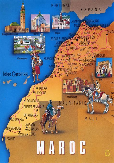 Marruecos Map Card Morocco Tours Morocco Desert Tour
