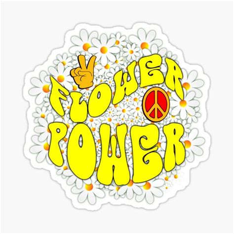 60s Flower Power 1960s Stickers Redbubble