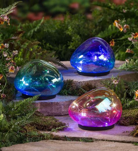 Solar Glass Garden Globes Lighted Garden Accents Garden Décor By Type Garden Art Wind