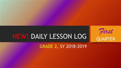 Grade 2 Daily Lesson Log For SY 2018 2019 TAGA DEPED