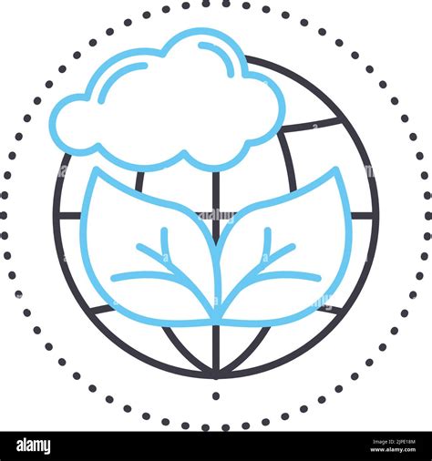 Save The World Line Icon Outline Symbol Vector Illustration Concept