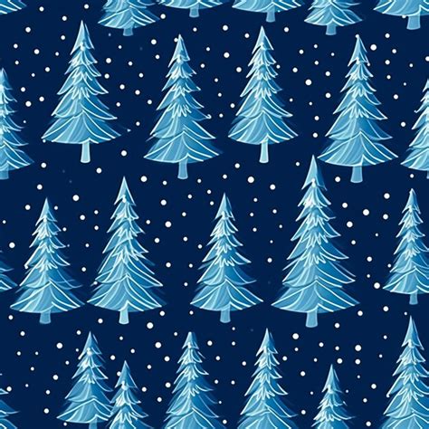 Premium Ai Image Christmas Tree Seamless Pattern Tileable Holiday
