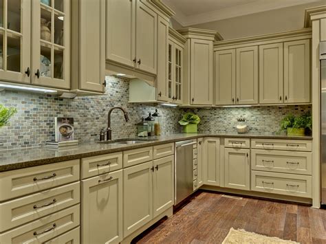 Sage green painted kitchen with concave cupboards. Amazing Refinished Green Kitchen Cabinets To White Painted ...