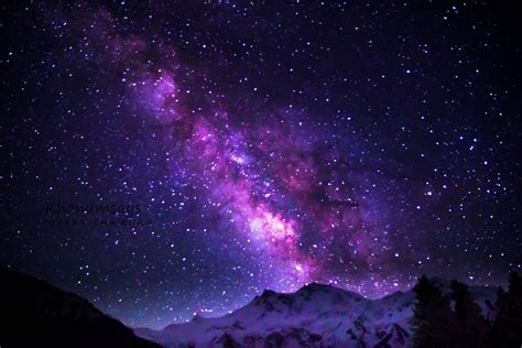 Starry Sky Purple Galaxy Wallpaper Milky Way Wallpaper Galaxy Aesthetic