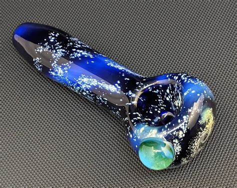 Galaxy Glass Pipe Starry Night Space Pipe Earth Marble Etsy