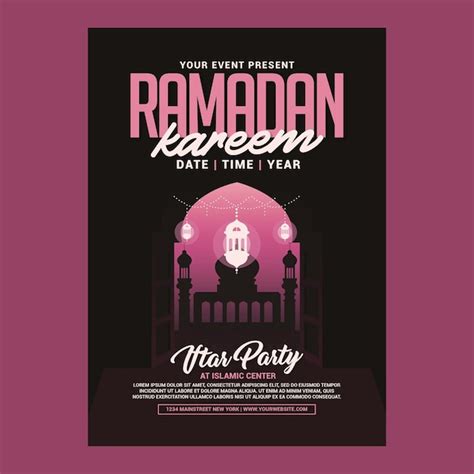 Premium Psd Ramadan Kareem Flyer Template