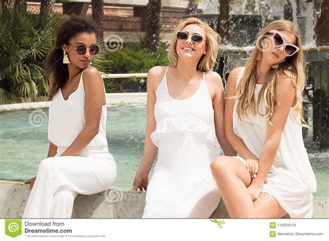 Group Of Multiracial Girlfriends Having Fun Together Stock Image Image Of Girls Group 119204519