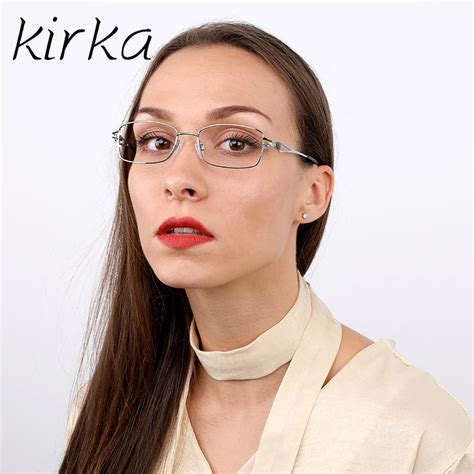 Kirka Vintage Crystal Stainless Steel Metal Glasses Frame Optical