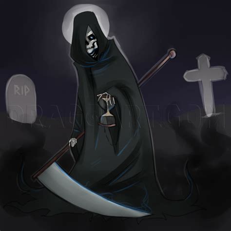 How To Draw The Grim Reaper Death Step By Step Drawing Guide By