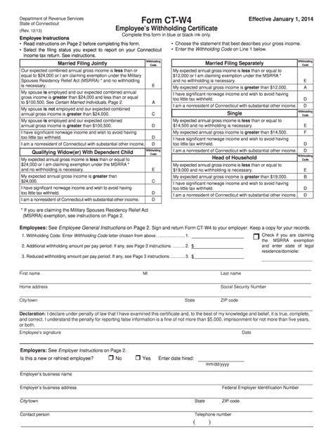 Ct W4 2023 Fill Out And Sign Online Dochub