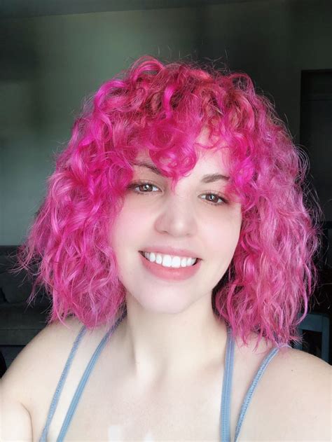 Bright Pink Curly Hair Bright Pink Hair Curly Pink Hair Pink Hair