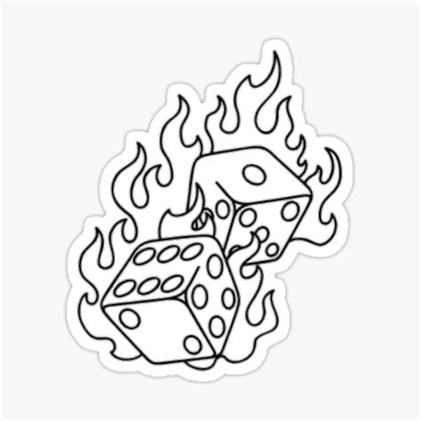 Dice Sticker By Designbytaffy Redbubble