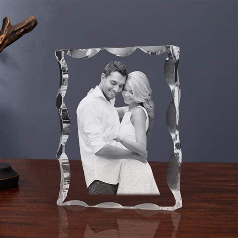 Personalized Crystal Photo Frame 3d Laser Engraved Decor