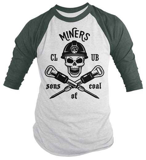 Coal Miner 34 Sleeve Raglan T Shirt Sons Of Coal Mining Etsy