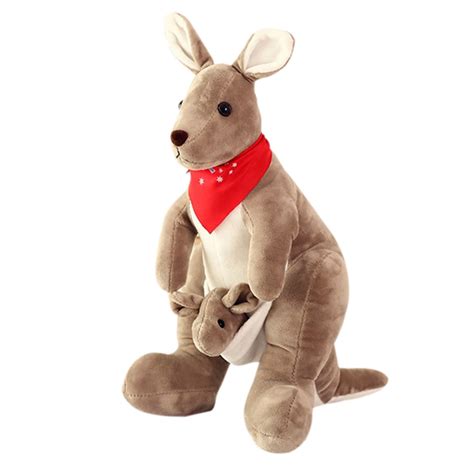 Kawaii Stuffed Toys 35cm75cm Baby Australian Kangaroo Animal Plush