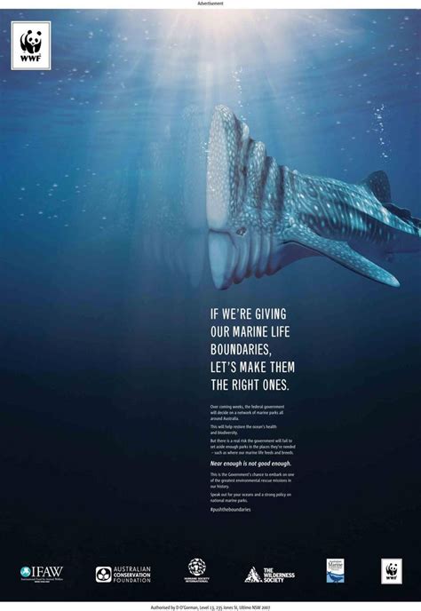 publicité creative advertising campaign wwf if we re giving our marine life boundaries let