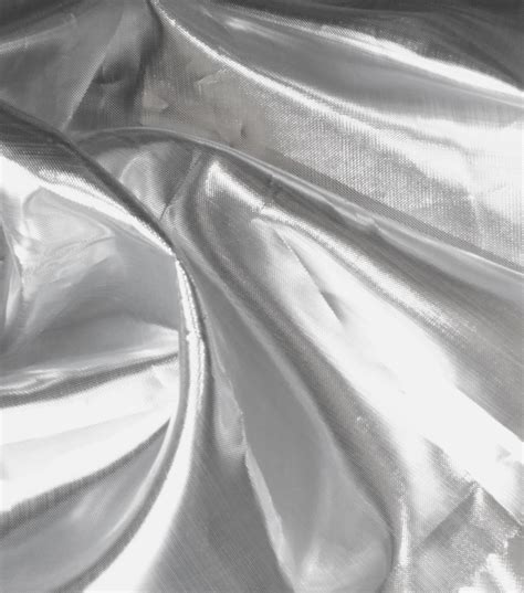 Metallic Fabric Shiny Tissue Lame Silver And White Joann