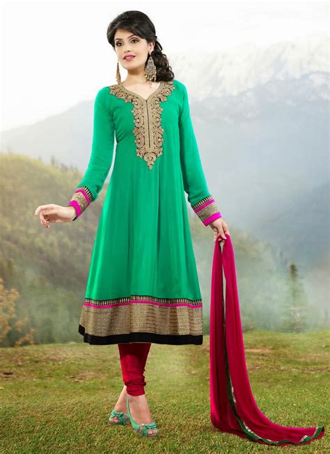 Latest Indian Anarkali Beautiful Indian Dresses 2013 14 Beautiful Indian Dresses