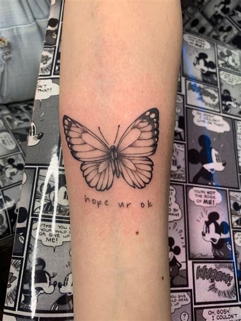 Olivia Rodrigo Butterfly Hope Ur Ok Tattoo Tattoos Compass Tattoo