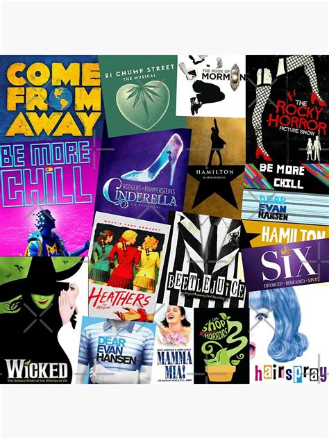 Musicals Collage Sticker For Sale By Bramblebox Redbubble