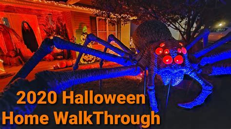 Home Halloween Haunt Walkthrough And Yard 2020 Decorations Part 1 Youtube