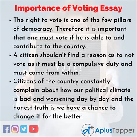💐 Importance Of Voting Essay Free Essay Importance Of Voting 2022 10 15
