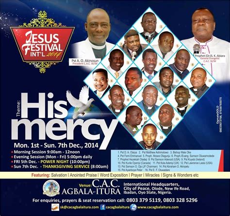 Jesus Festival 20 14 Christ Apostolic Church Nigeria