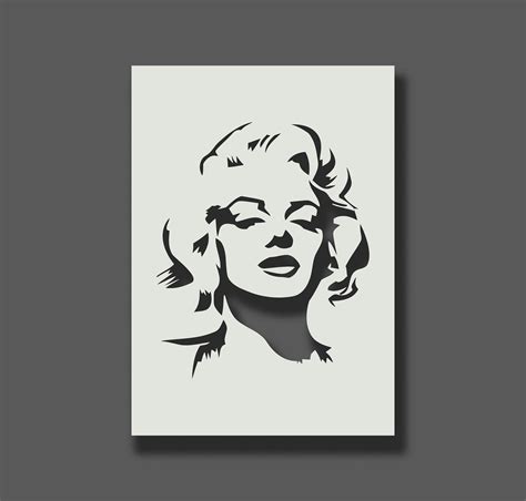 Marilyn Monroe Stencil Reusable Stencils For Wall Art Home Etsy