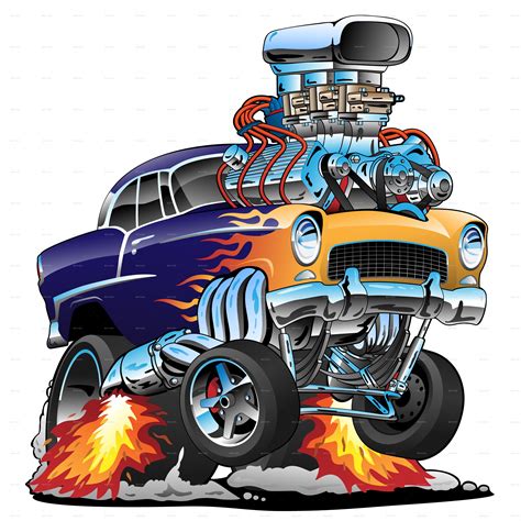 Classic Hot Rod Cool Car Drawings Car Cartoon Hot Rods Cars