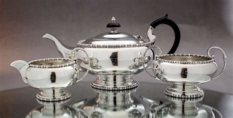 Vintage Sheffield Silver Plate 1920s 3pc Tea Set Milk Jug Bowl Walker