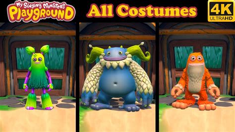 My Singing Monsters Playground All Costumes 4k Youtube