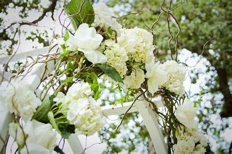Hydrangea And Rose Adorned Wedding Arch Theknot Wedding Arch