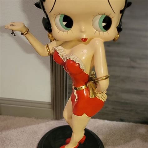 Other Betty Boop Large Waitress With Tray Red Dress 3ft Collectible