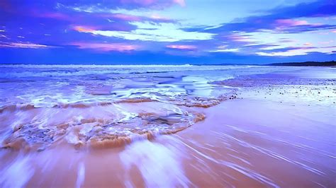 Beach Sunset In Pink And Blue Image Id 244461 Image Abyss