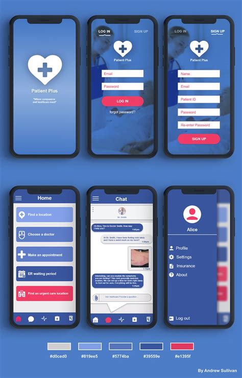 Patient Plus Ui Ux Design Mobile App Health App Design App