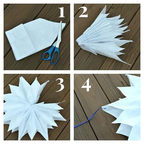 Diy Paper Bag Star Decorations Made From Paper Lunch Bags