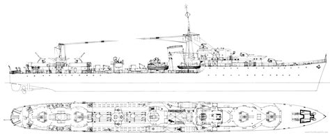 Hms Lance Destroyer 1940 Model Warships Blueprints Naval History