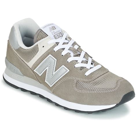 New Balance Leather Ml574 Womens Shoes Trainers In Grey In Grey Lyst