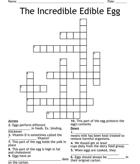 Biologists Eggs Crossword