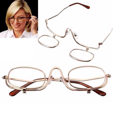 1 Pcs Hot Sale Magnifying Folding Flip Down Makeup Glasses Eye Spectacles Lens Cosmetic Readers