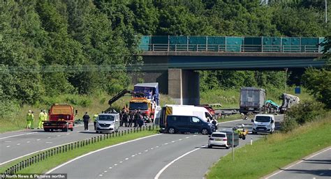 Three People Are Killed After Lorry Crashed Into Several Vehicles And Exploded On A1 Daily