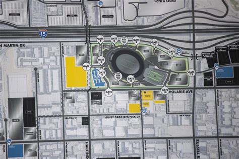 A Map Detailing On Site Parking At Allegiant Stadium Is Displayed