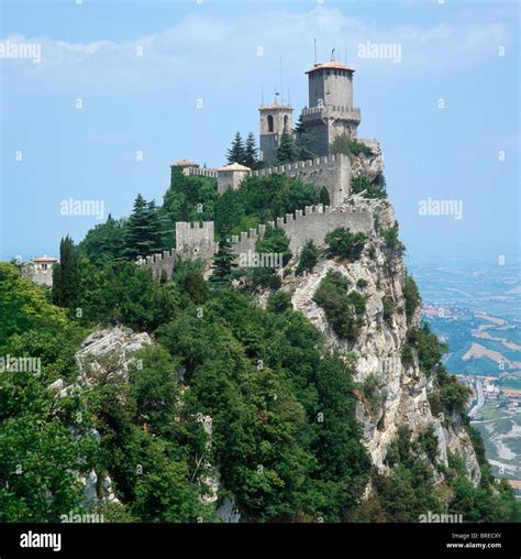 Fortress And City Walls Republic Of San Marino Italy Stock Photo Alamy