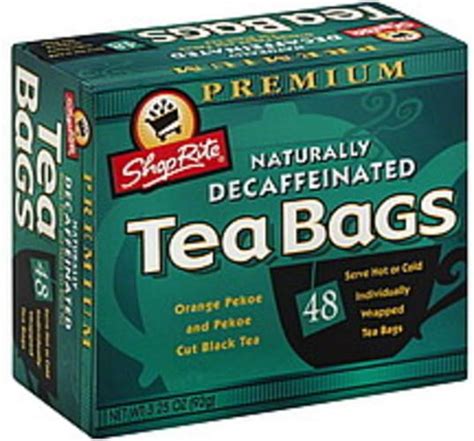 Shoprite Premium Decaffeinated Tea Bags 48 Ea Nutrition Information