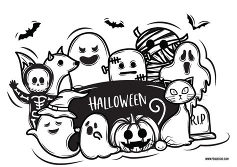 Top 59 Imagen Dibujos Halloween Para Colorear Ecovermx