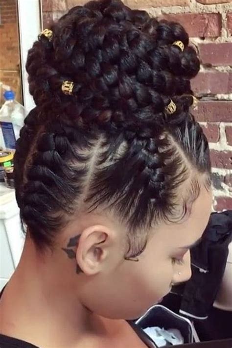 20 Braided Prom Hairstyles Fit For A Queen Black Hair Braided Bun For